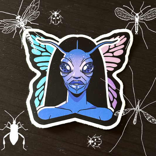Ms. Crybaby Butterfly (Sticker) — Planetary Blue/Purple