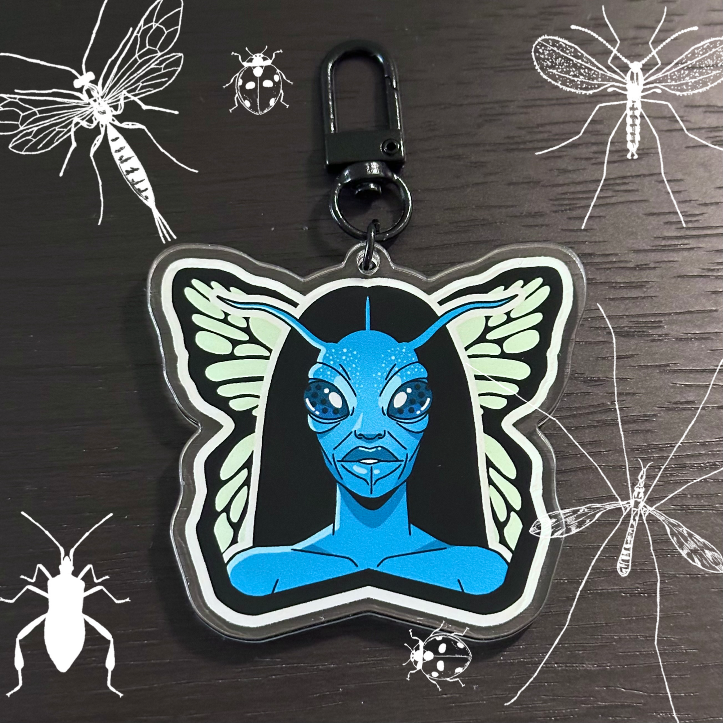 Ms. Crybaby Butterfly (Keychain) — Spring Green