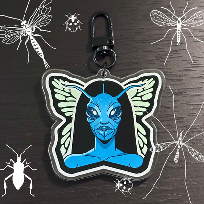 Ms. Crybaby Butterfly (Keychain) — Spring Green