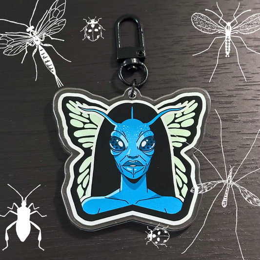 Ms. Crybaby Butterfly (Keychain) — Spring Green