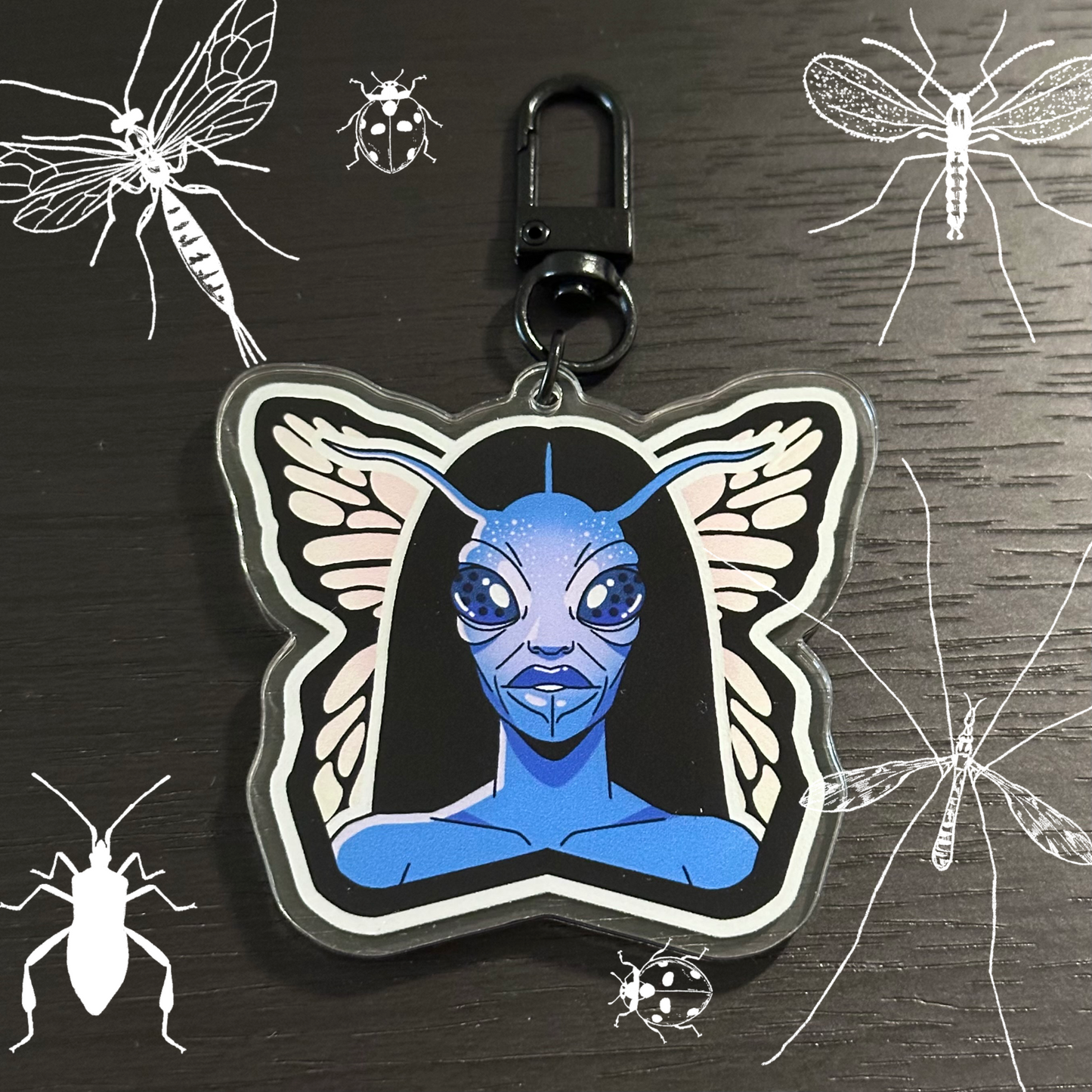 Ms. Crybaby Butterfly (Keychain) — Opaque Pink