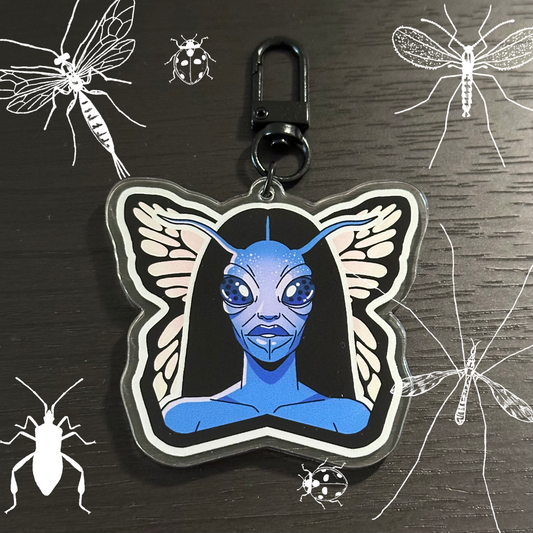 Ms. Crybaby Butterfly (Keychain) — Opaque Pink