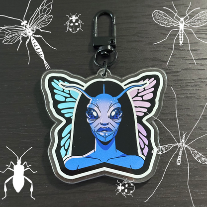 Ms. Crybaby Butterfly (Keychain) — Planetary Blue/Purple