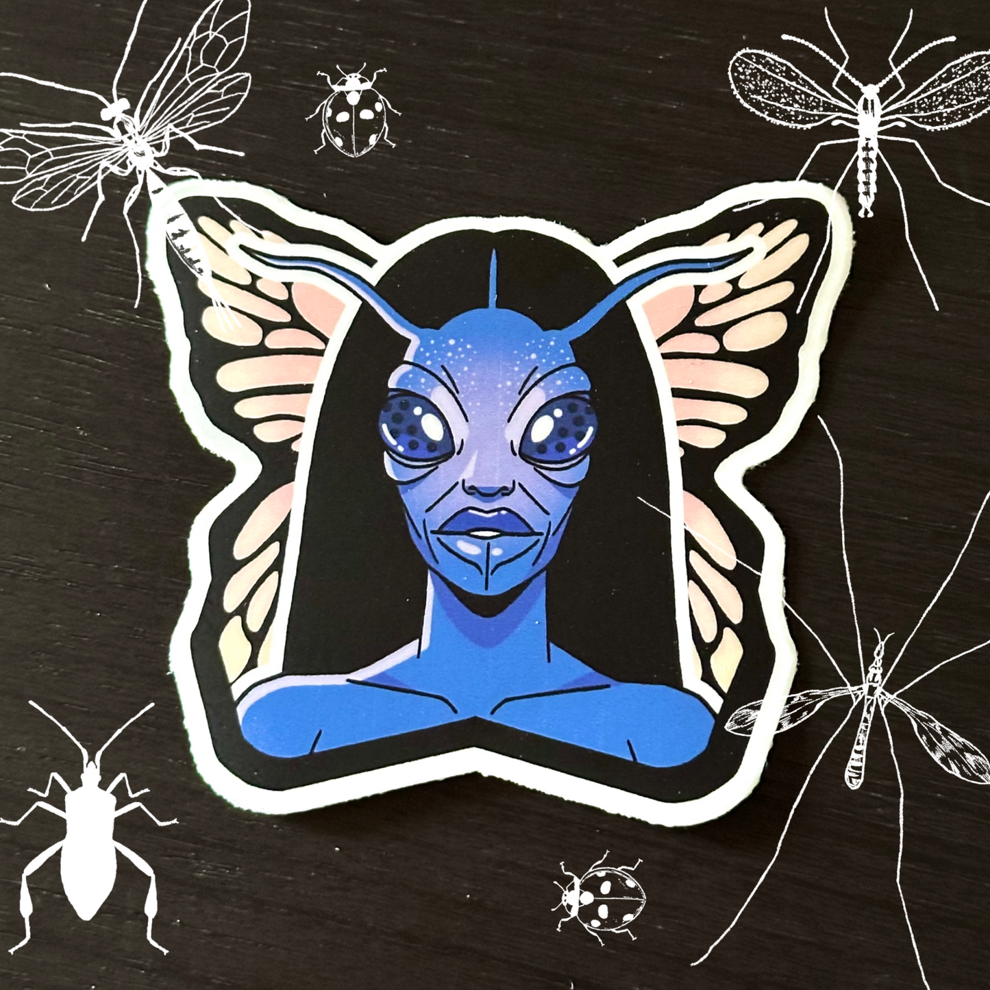 Ms. Crybaby Butterfly (Sticker) — Opaque Pink