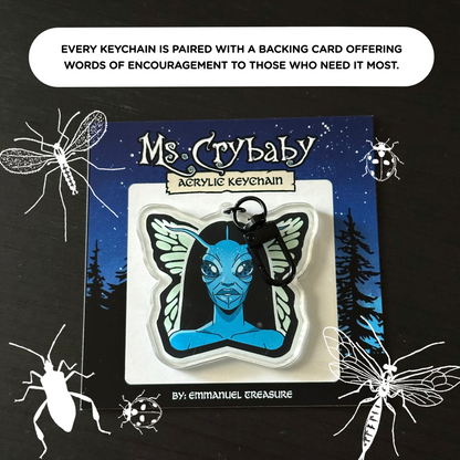 Ms. Crybaby Butterfly (Keychain) — Spring Green