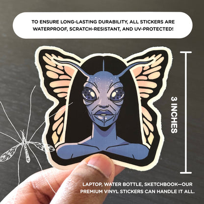 Ms. Crybaby Butterfly (Sticker) — Opaque Pink