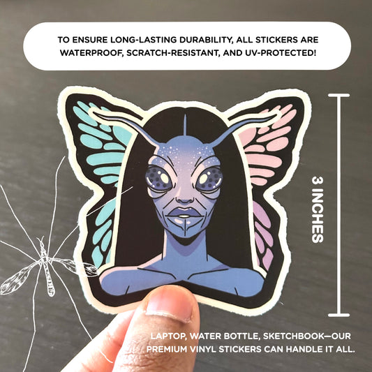 Ms. Crybaby Butterfly (Sticker) — Planetary Blue/Purple