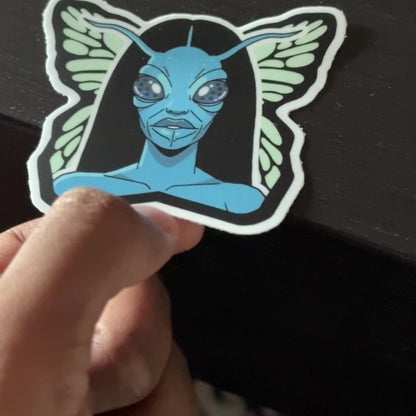 Ms. Crybaby Butterfly (Sticker) — Spring Green