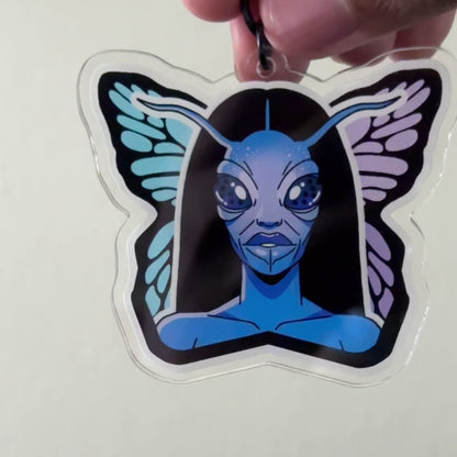 Ms. Crybaby Butterfly (Keychain) — Planetary Blue/Purple