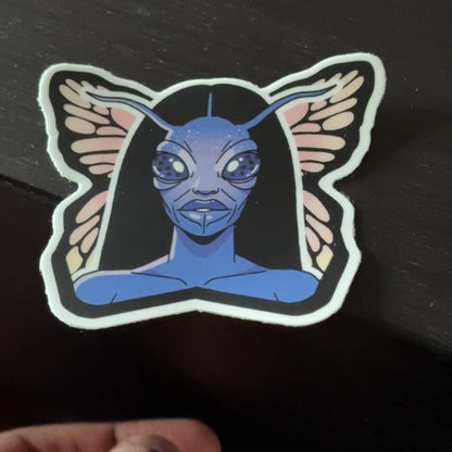 Ms. Crybaby Butterfly (Sticker) — Opaque Pink