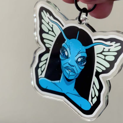 Ms. Crybaby Butterfly (Keychain) — Spring Green