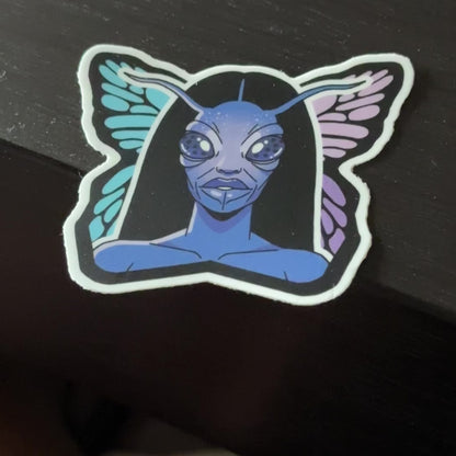 Ms. Crybaby Butterfly (Sticker) — Planetary Blue/Purple
